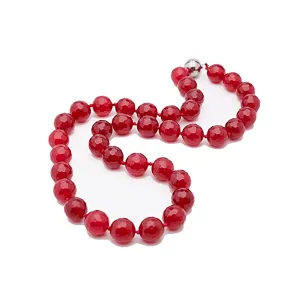 Handmade 12mm Natural Gemstone Beaded Necklace Magnetic Clasp