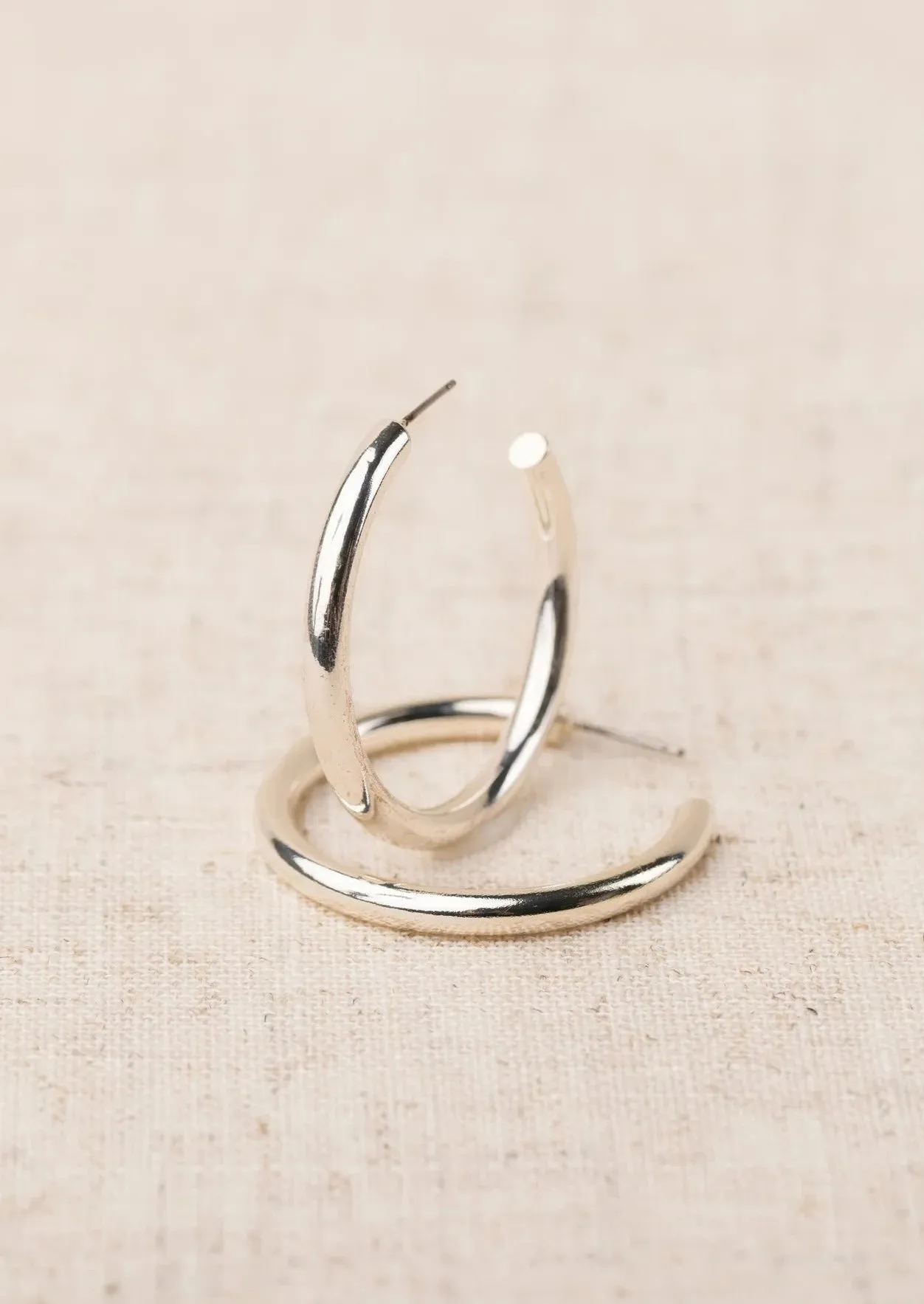 Heather Hoops - Silver Shiny