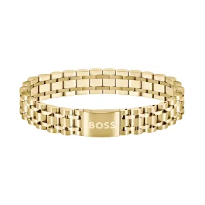 Hugo Boss Jewellery Gold Steel Men's Link Bracelet - 1580645