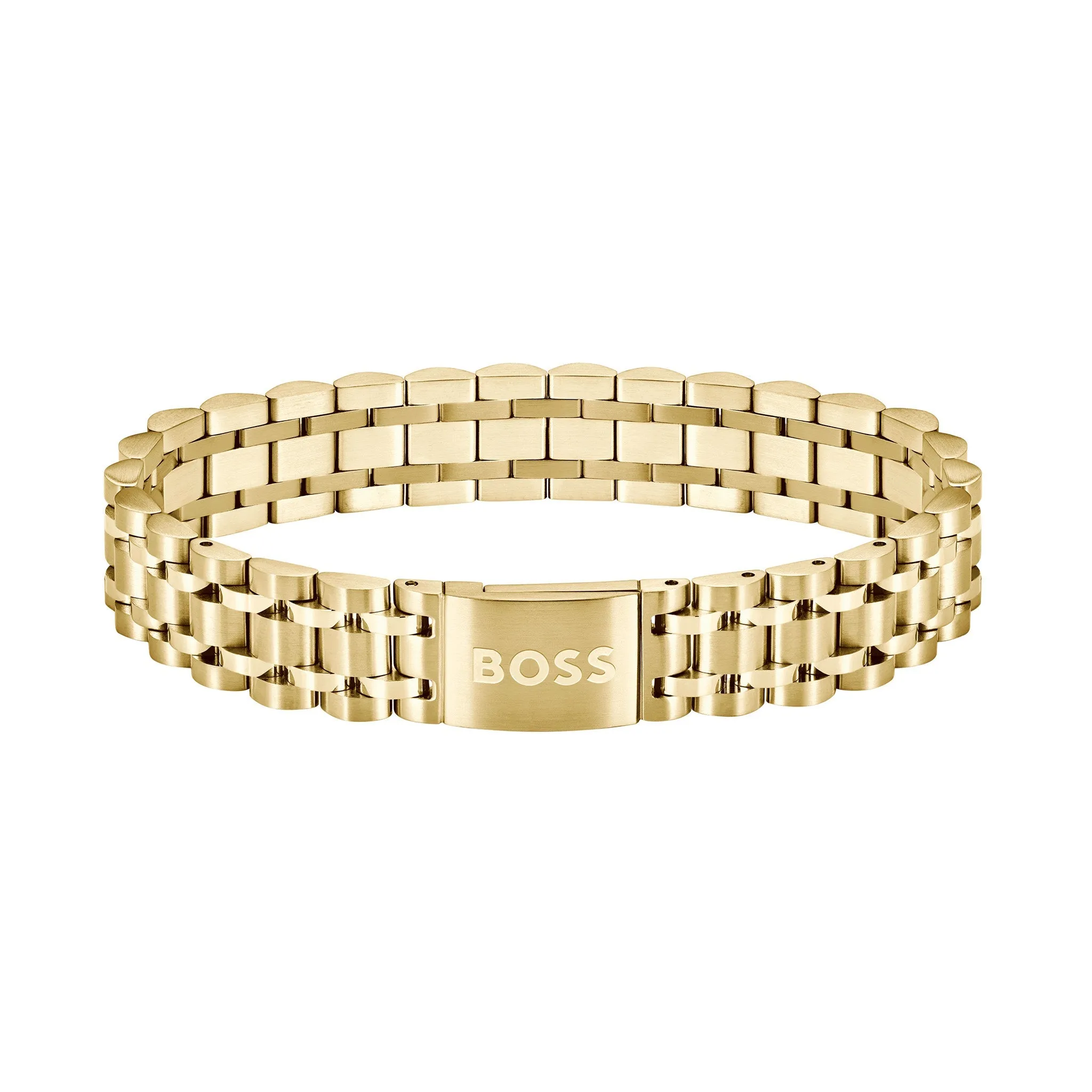 Hugo Boss Jewellery Gold Steel Men's Link Bracelet - 1580645