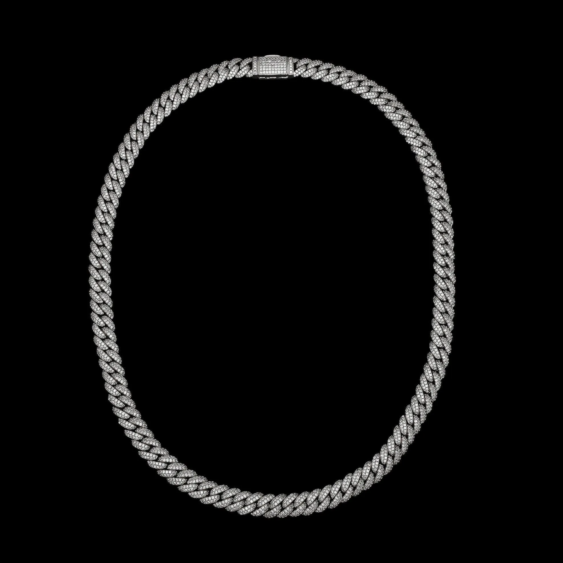 Iced Cuban Chain 8mm - Silver RG116S