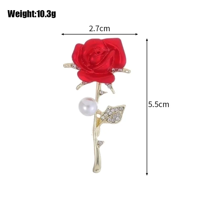 IG Style Human Leaf Flower Alloy Inlay Rhinestones Unisex Brooches