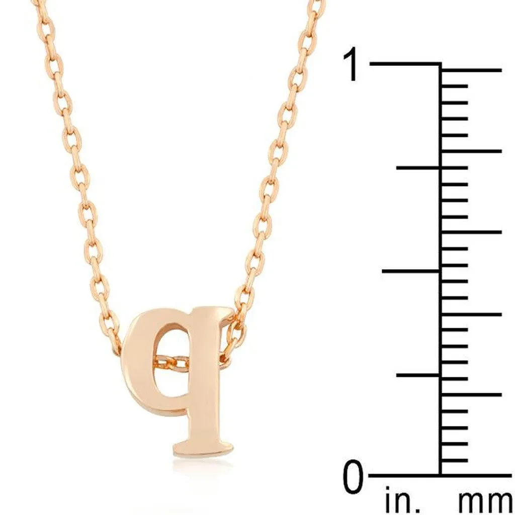 Initial Q Rose Gold Pendant