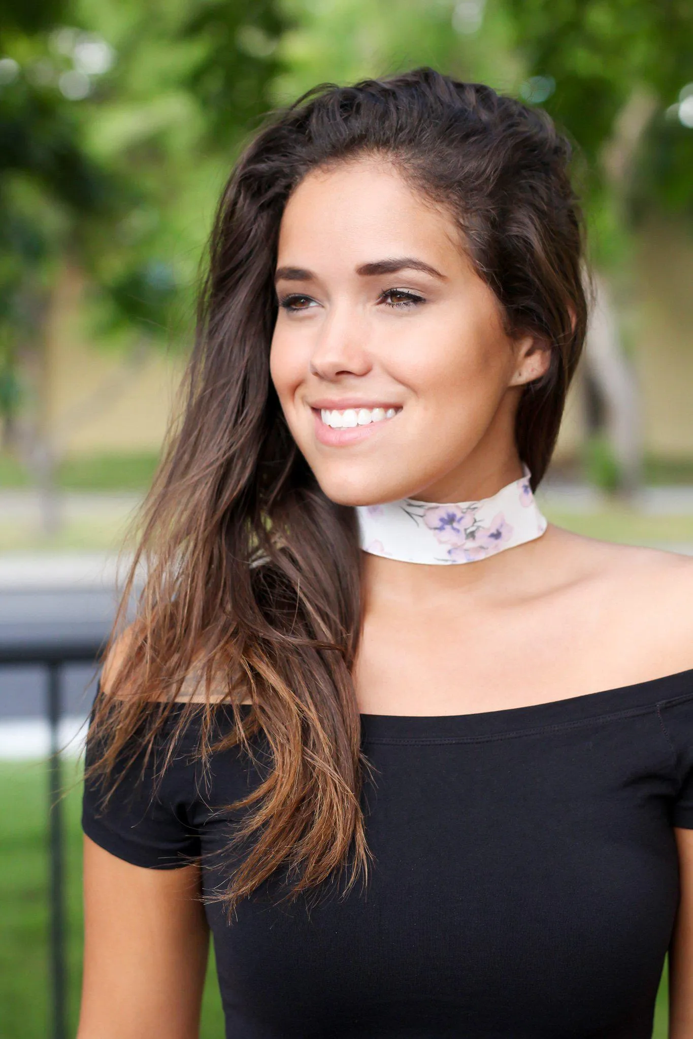 Ivory Rose Printed Choker