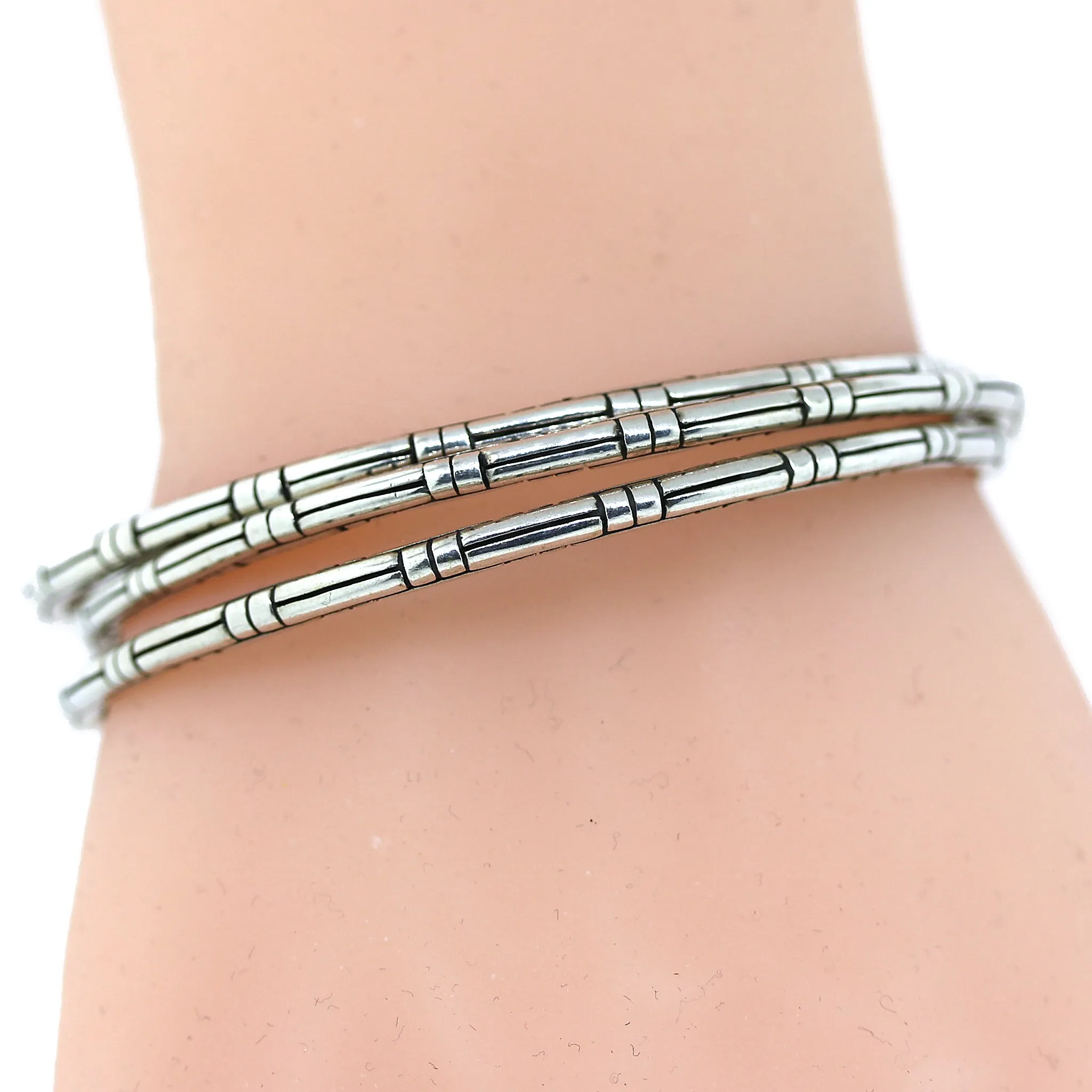 John Hardy Sterling Silver Slim Bracelet Set