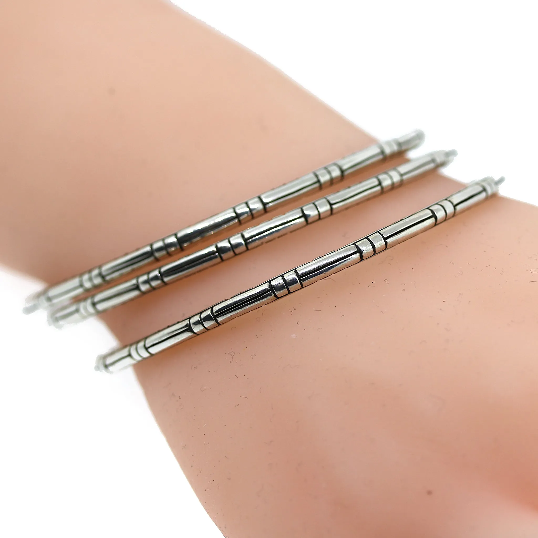 John Hardy Sterling Silver Slim Bracelet Set