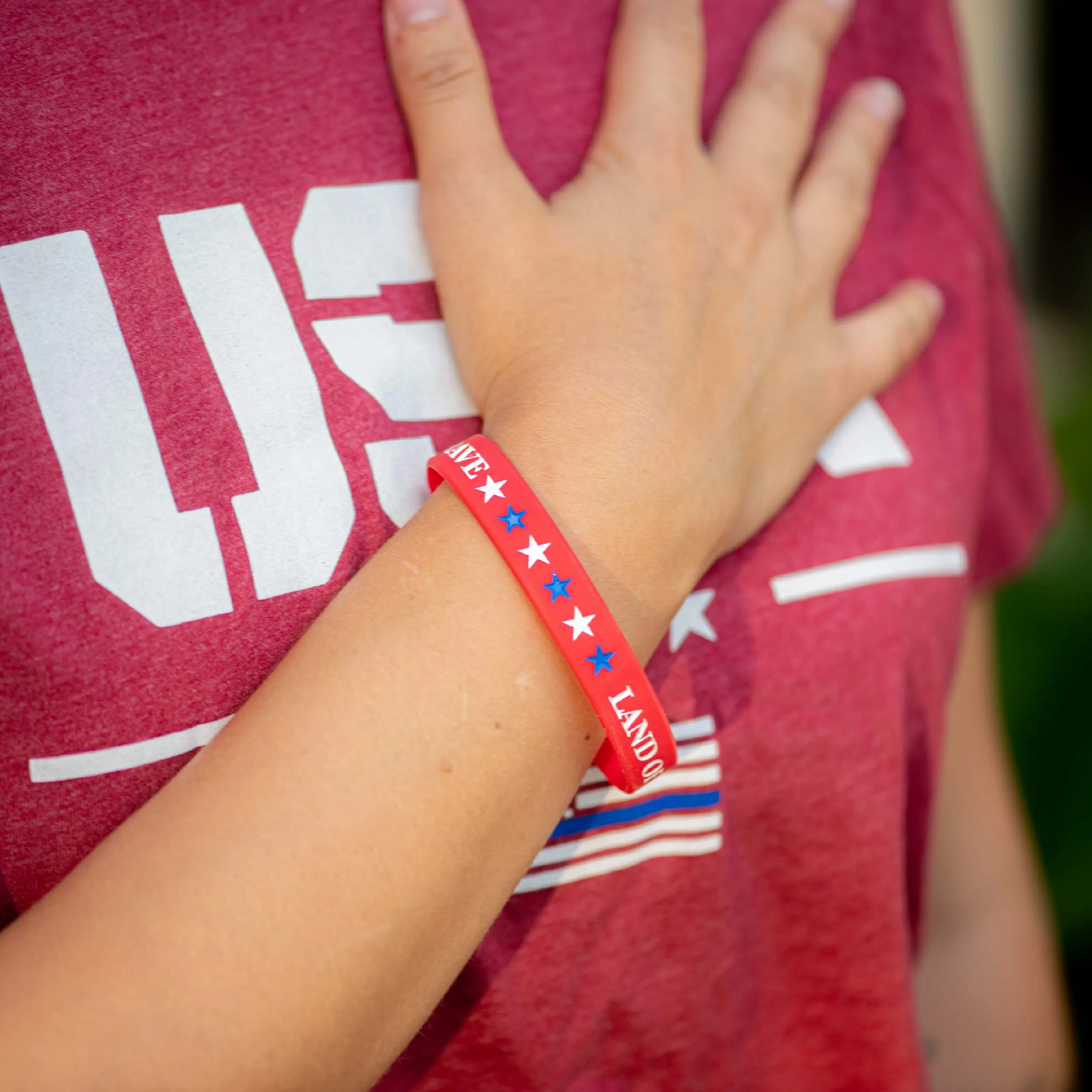 July 4th - Land of the Free Because of the Brave Bracelets