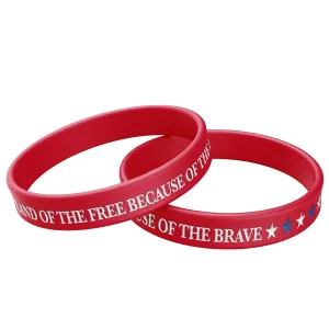 July 4th - Land of the Free Because of the Brave Bracelets