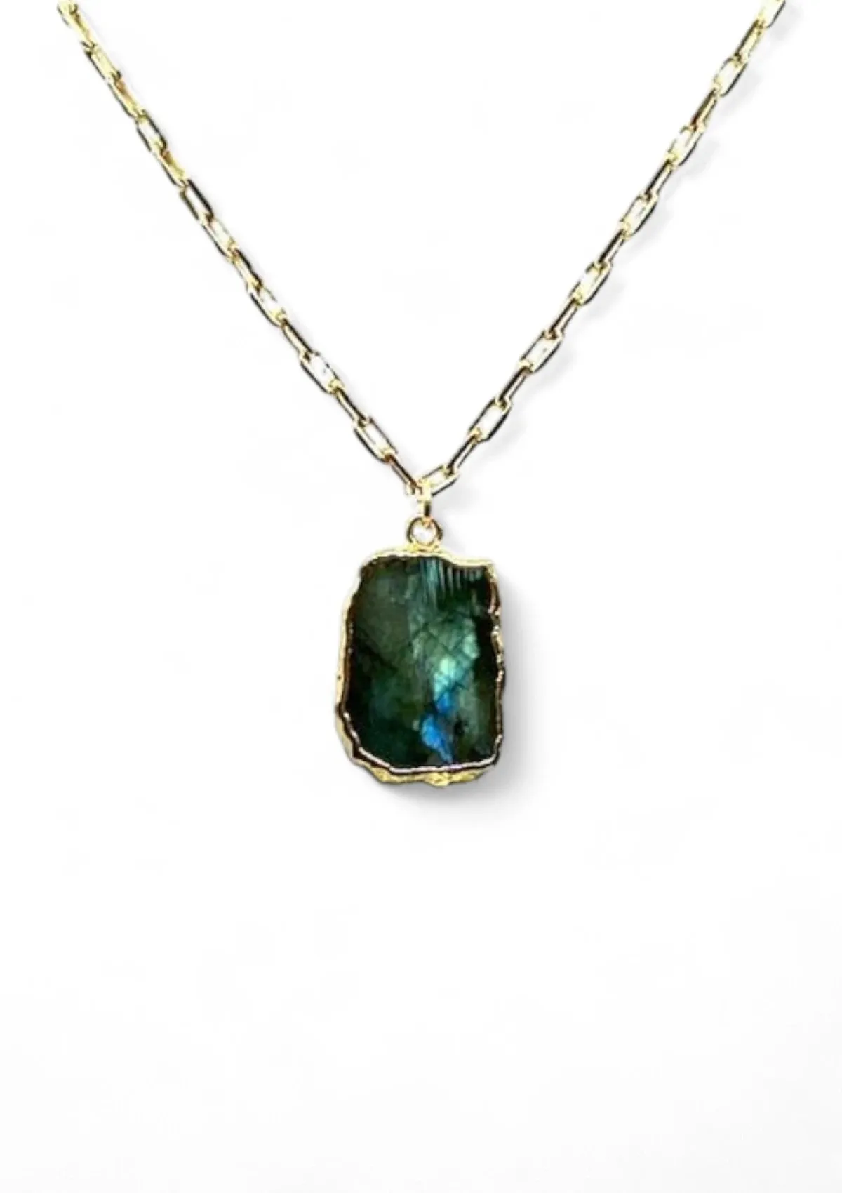 Labradorite Rectangle Necklace