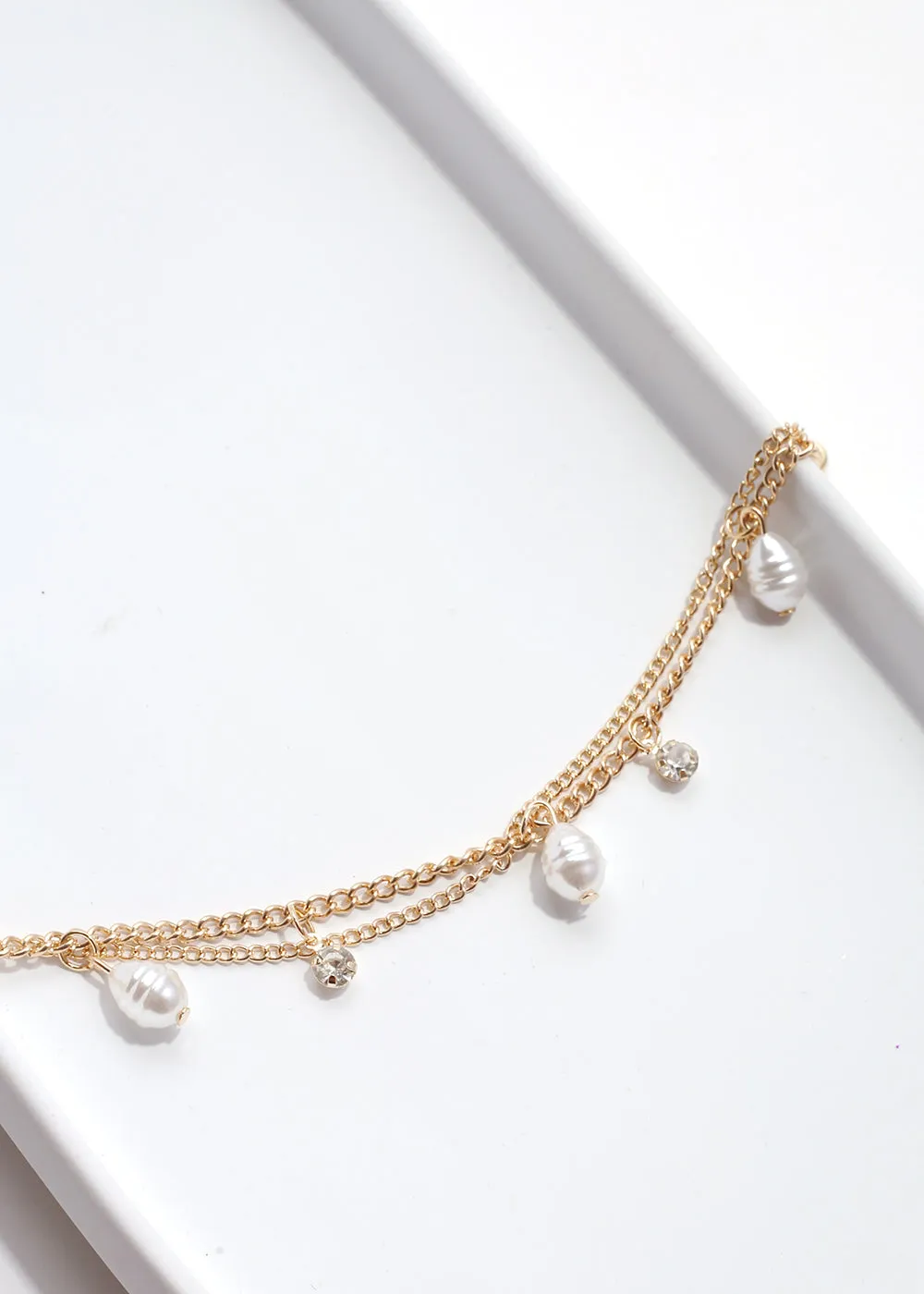 Layered Bracelet with Pearls