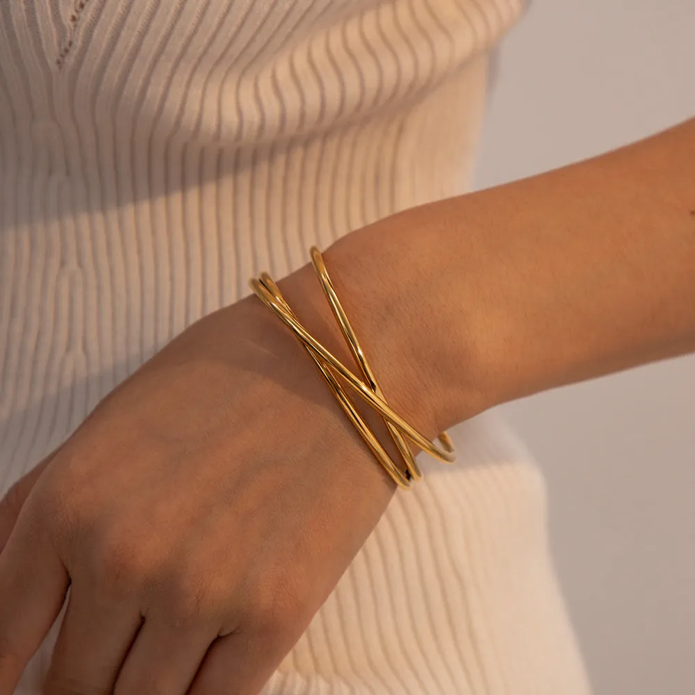 Layered Cuff Bangle