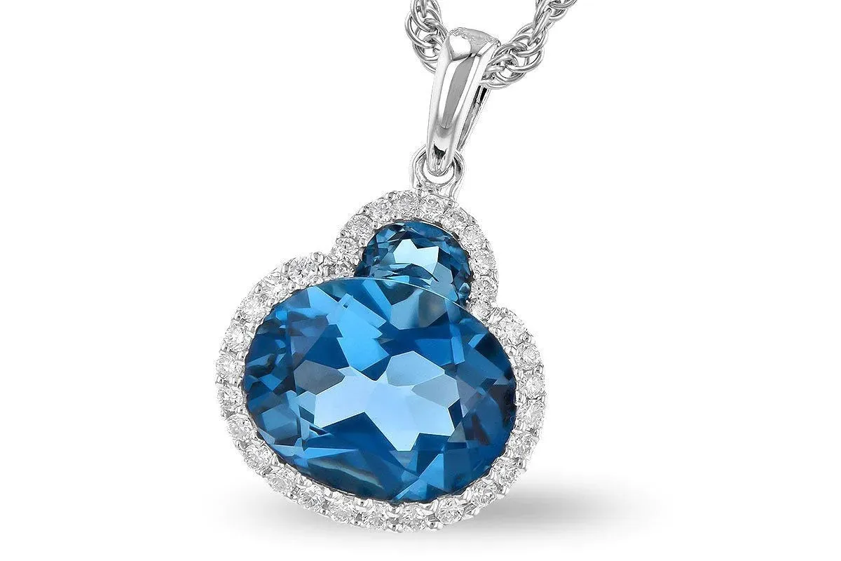 London Blue Topaz and Diamond Necklace