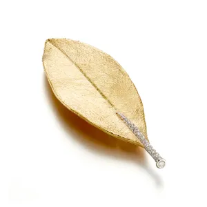 Magnolia Leaf Brooch