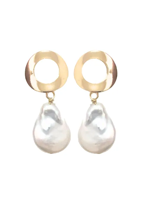 Melissa Gold and Pearl Earrings