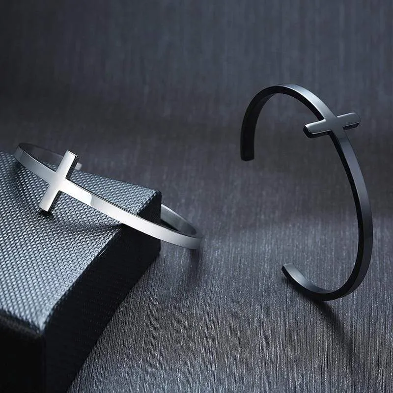 Men's Cross Bracelet <br> Cuff