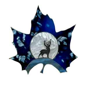 Midnight Deer Leaf 🍁- Brooch - Set of 4