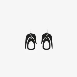 Mini Salish Chandelier Earrings in Black