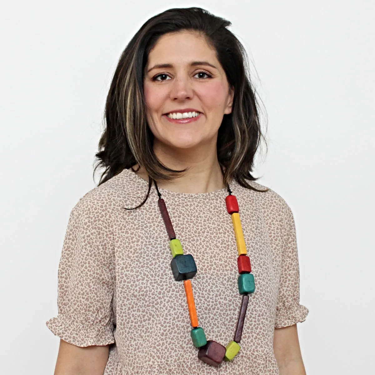 Multi Color Briella Block Necklace