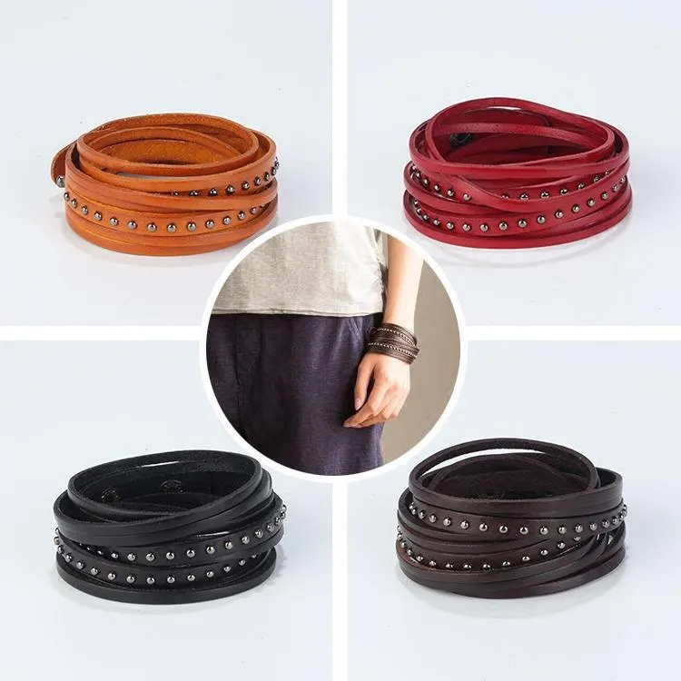 Multi Layered Leather Bracelet