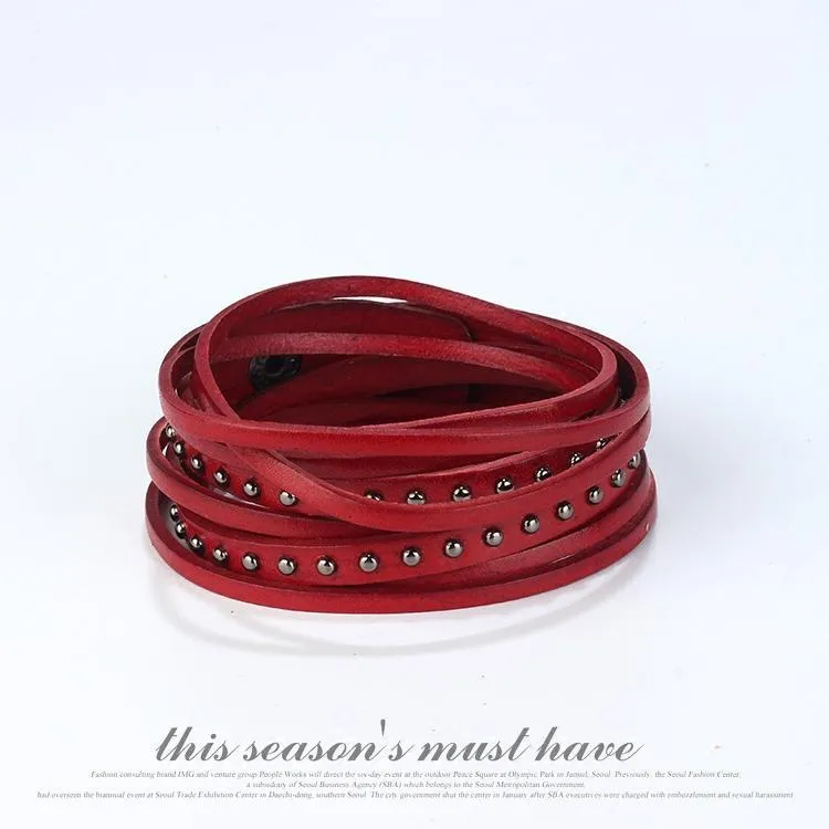 Multi Layered Leather Bracelet