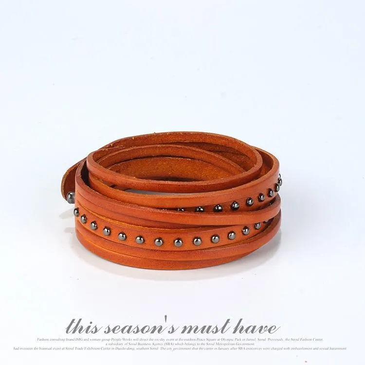 Multi Layered Leather Bracelet