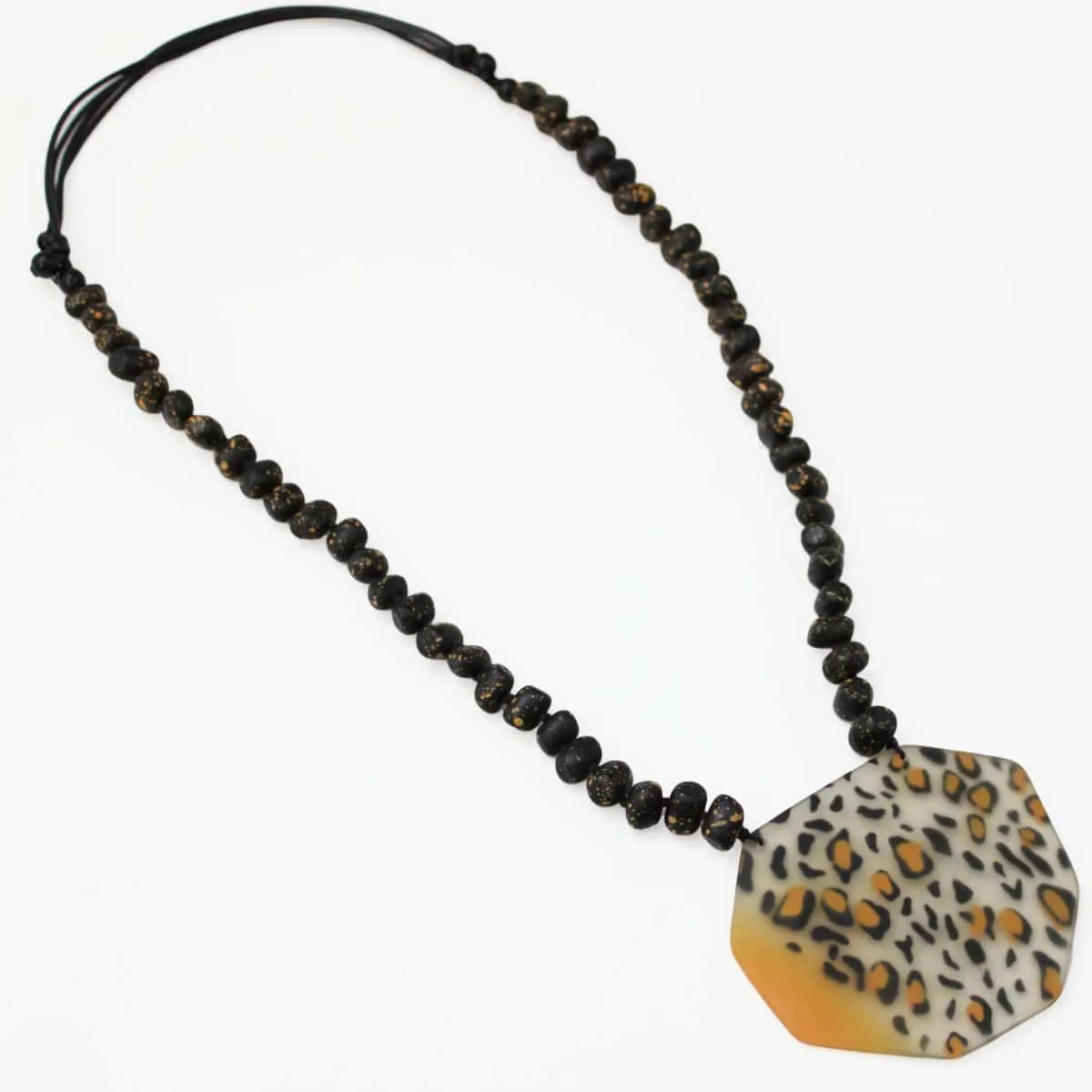 Mustard Cheetah Pendant Necklace