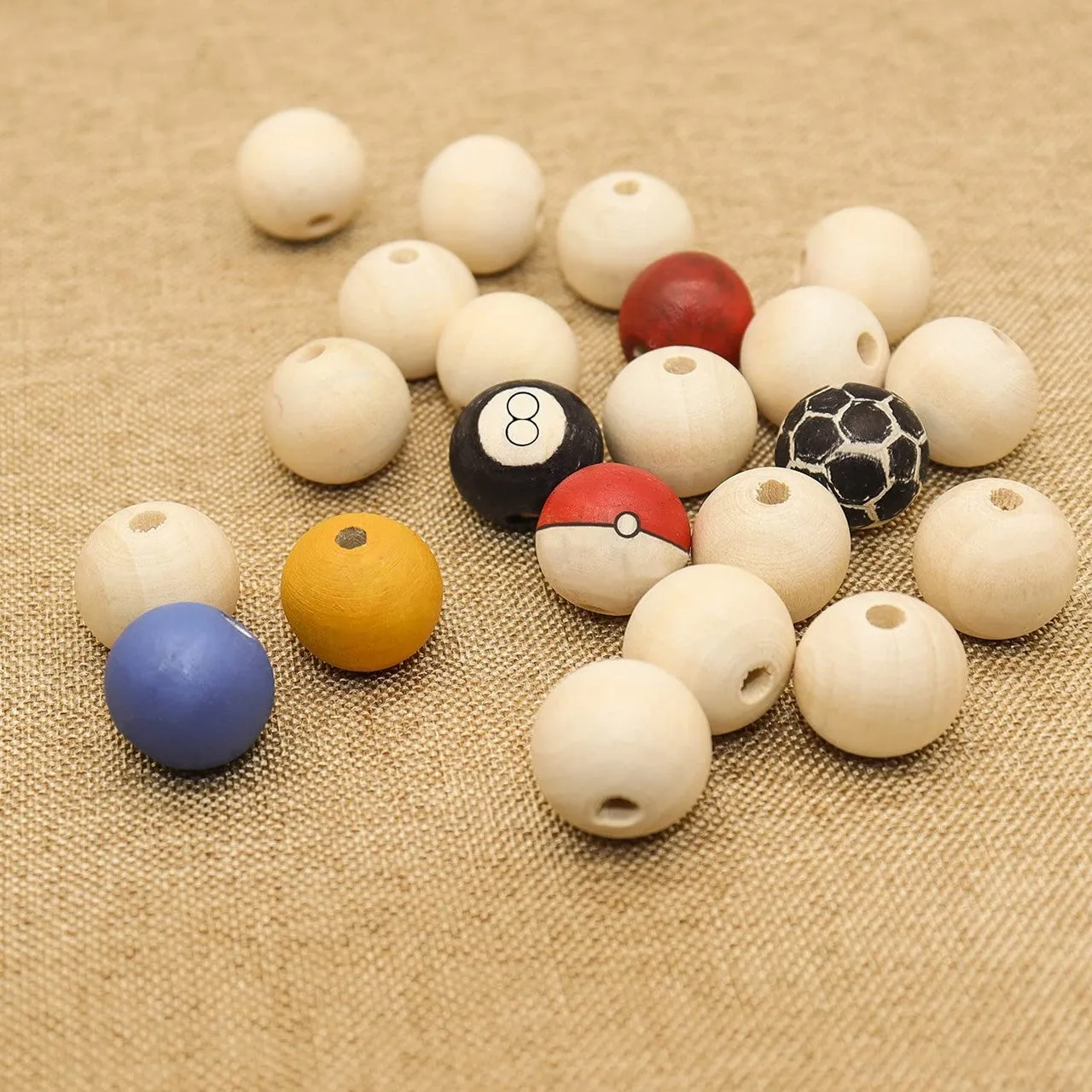 Natural Wooden Beads 25 mm