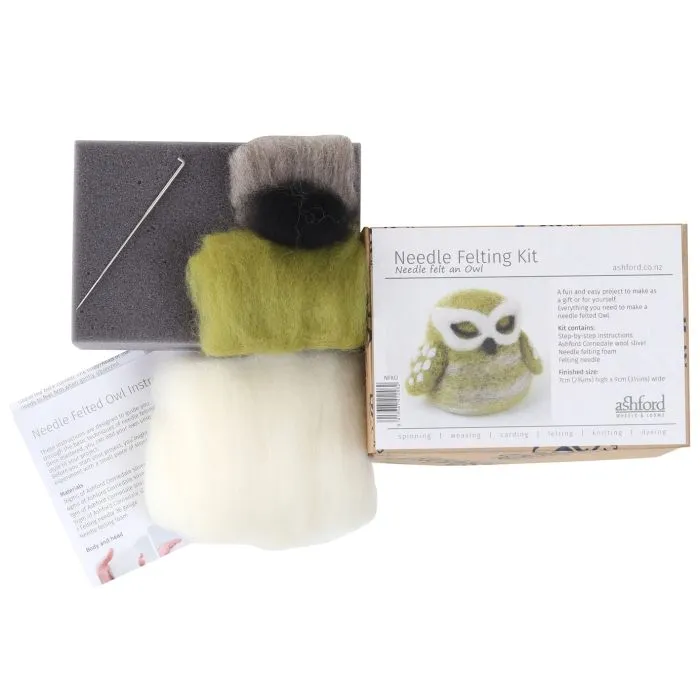 Needle Felting Kit - Owl by Ashford Handicrafts