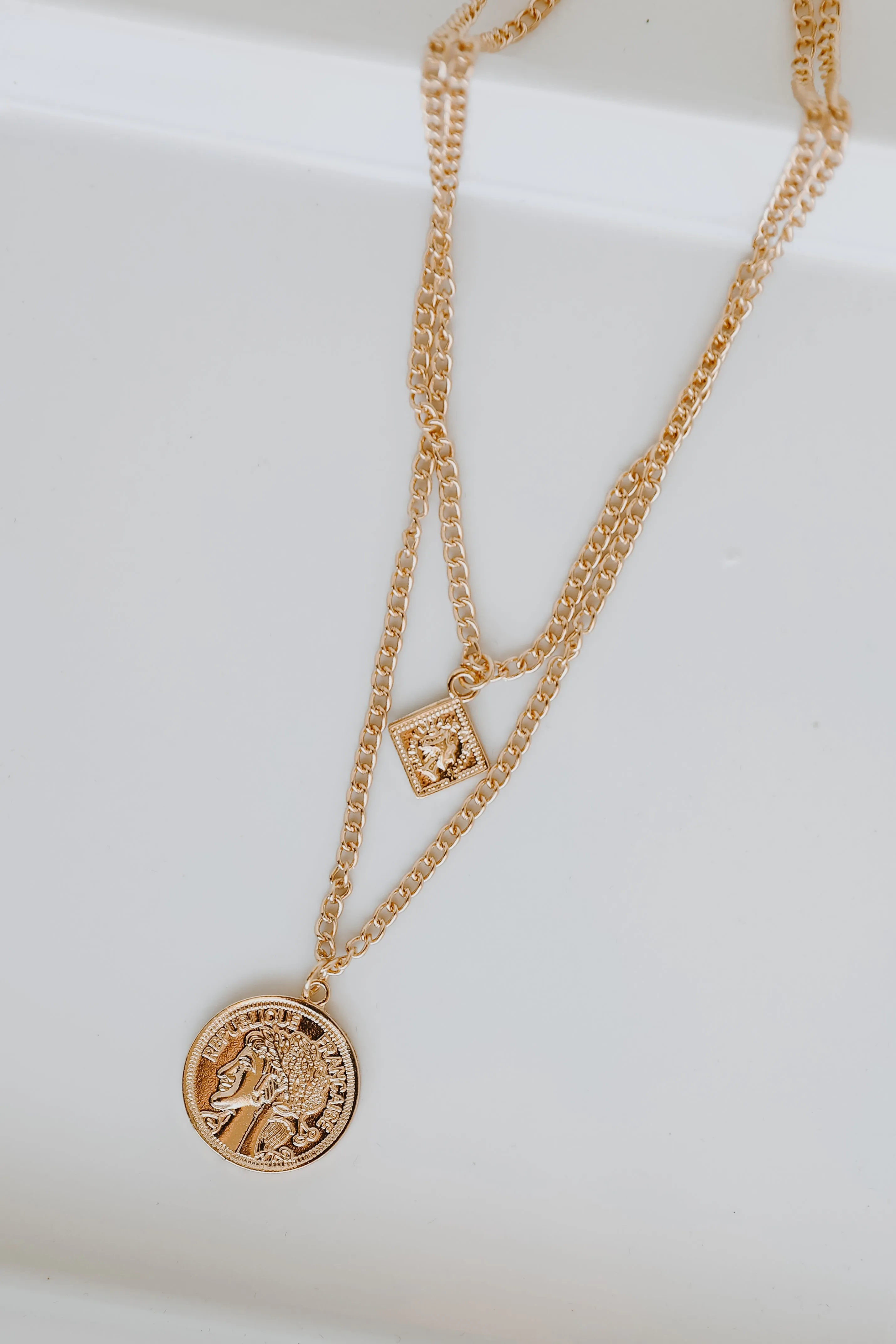 Olivia Gold Layered Coin Necklace