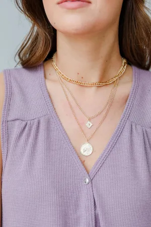 Olivia Gold Layered Coin Necklace