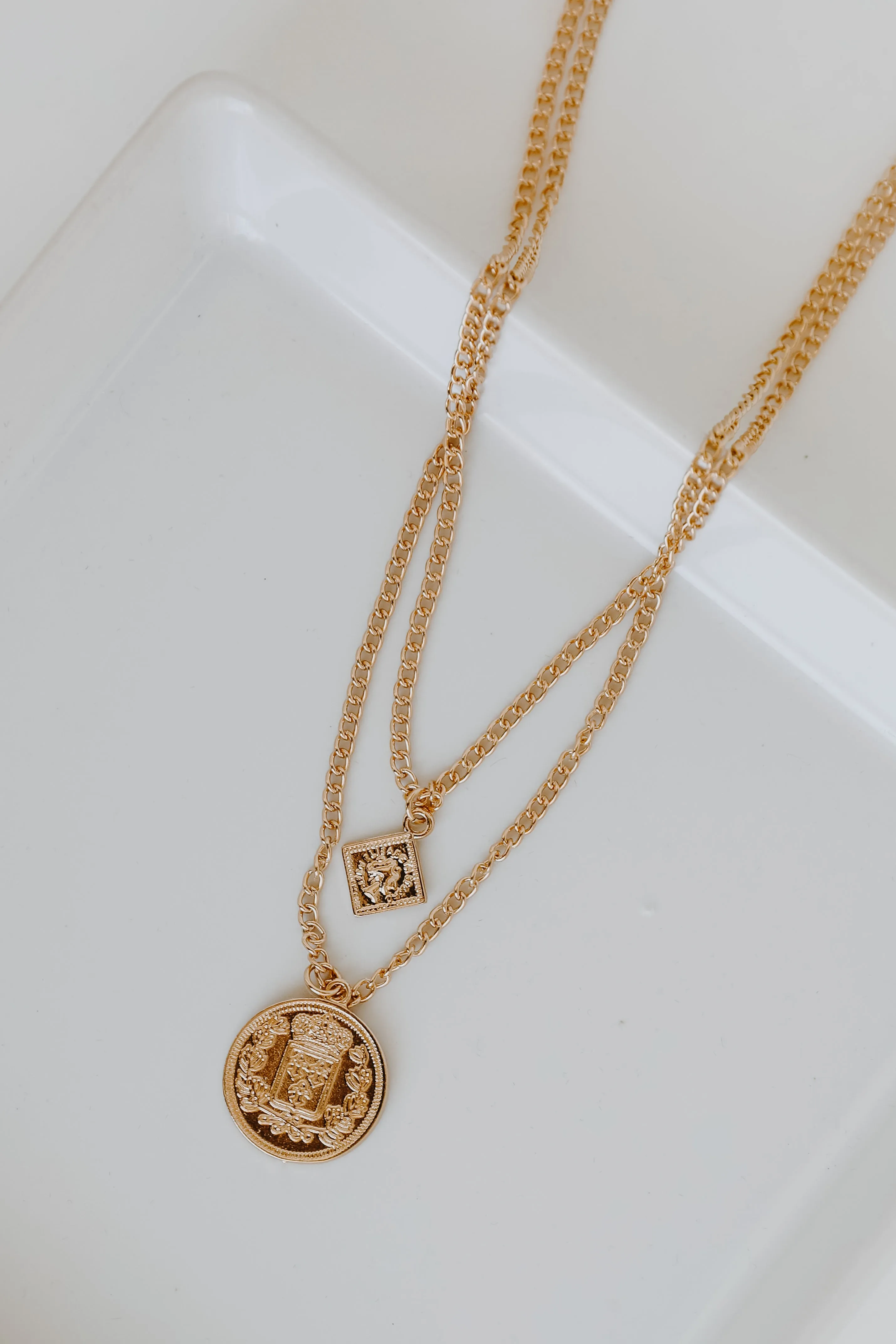 Olivia Gold Layered Coin Necklace