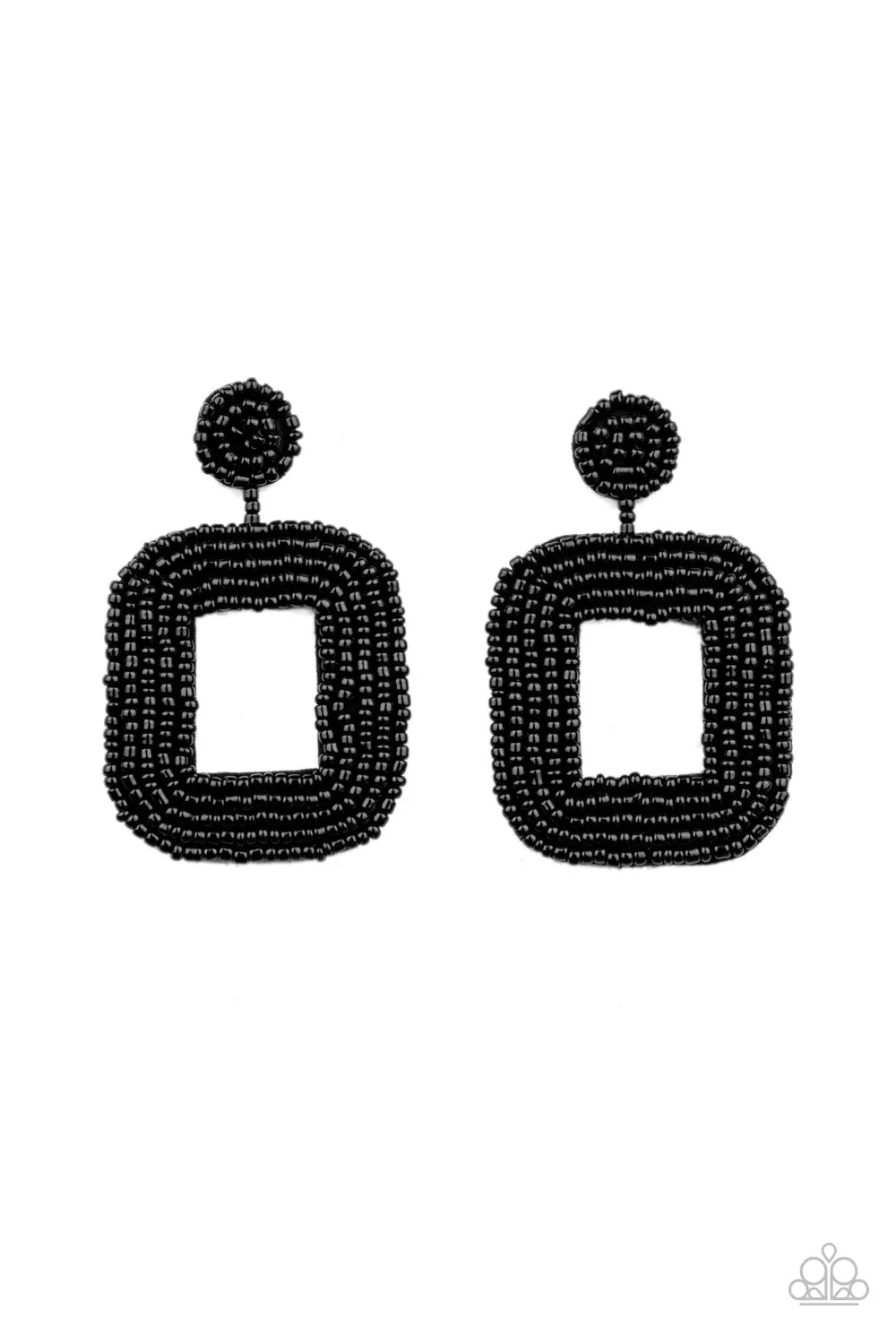 Paparazzi Beaded Bella - Black Earrings