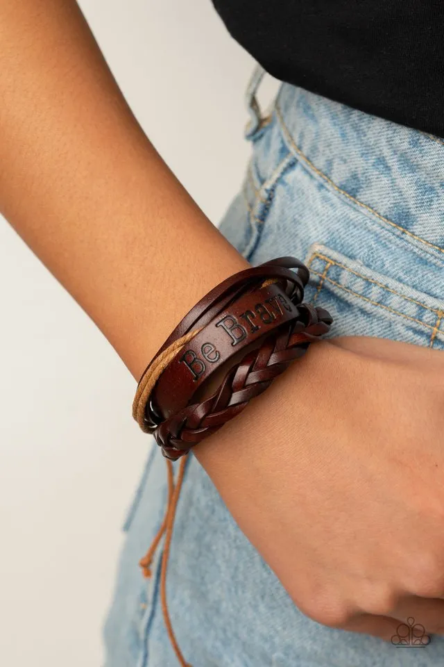 Paparazzi Bracelet ~ Brave Soul - Brown