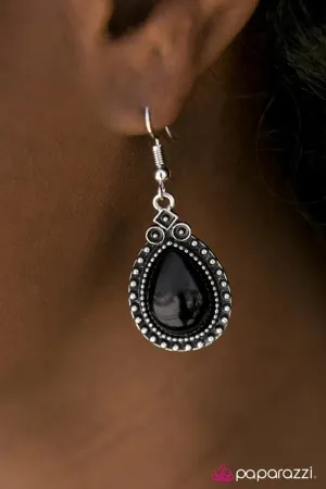 Paparazzi Earring ~ Bali Bliss - Black