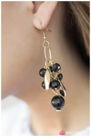 Paparazzi Earring ~ Busybody - Black