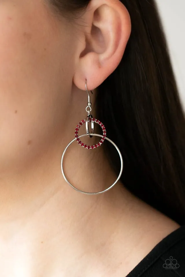 Paparazzi Earring ~ In An Orderly Fashion - Red