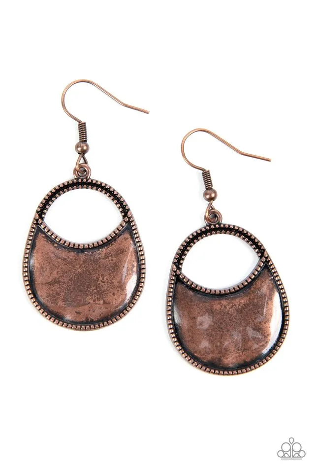 Paparazzi Earring ~ Rio Rancho Relic - Copper