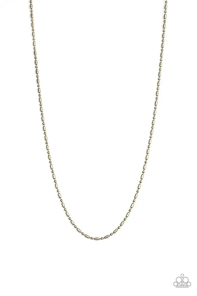 Paparazzi Necklace ~ Covert Operation - Brass