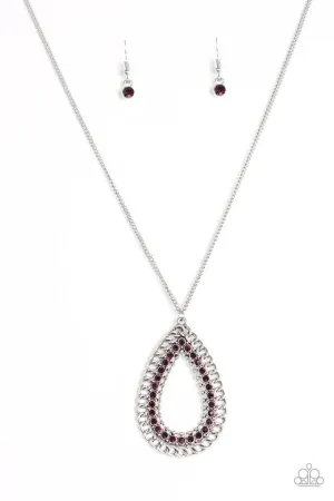 Paparazzi Necklace ~ Drippin In Drama - Purple