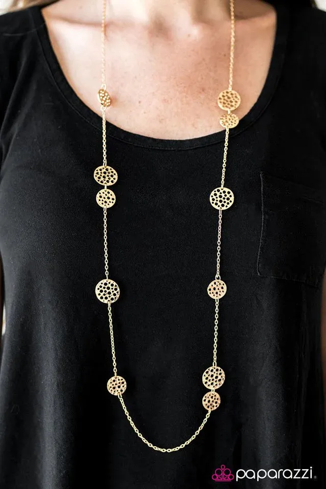 Paparazzi Necklace ~ The HOLEY Grail - Gold