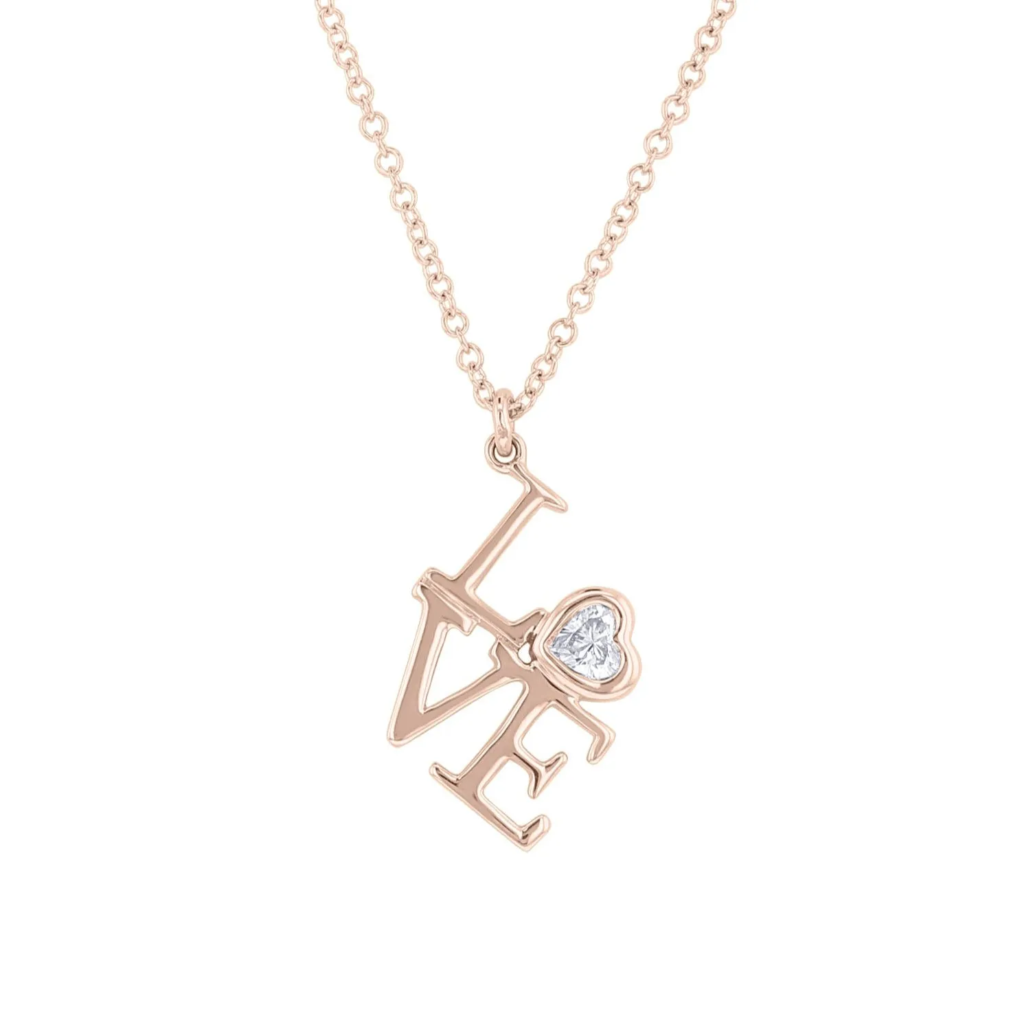 Philly Love Bezel Diamond Necklace