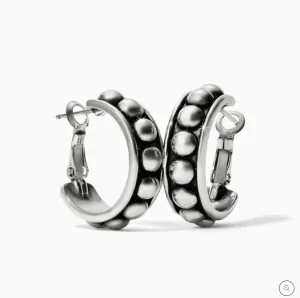 Pretty Tough Stud Medium Leverback Hoop Earrings