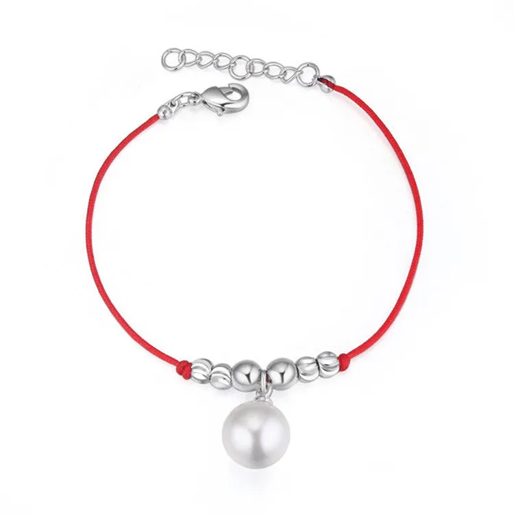 Real Austrian Crystal jewelry thin red thread string rope Charm Bracelets for women Fashion New sale Top Hot summer style