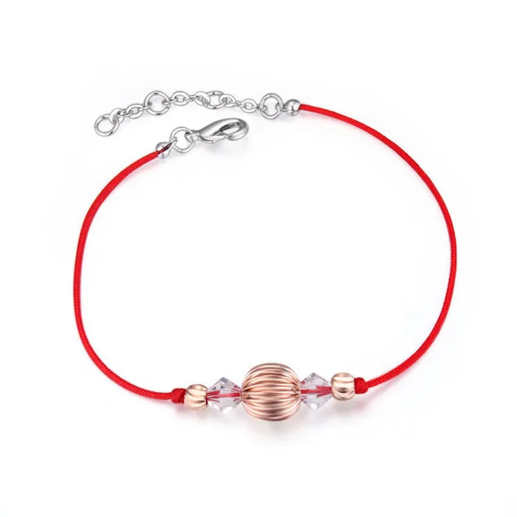 Real Austrian Crystal jewelry thin red thread string rope Charm Bracelets for women Fashion New sale Top Hot summer style