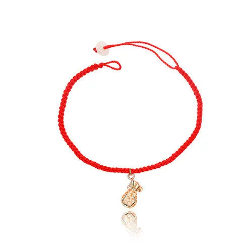 Real Austrian Crystal jewelry thin red thread string rope Charm Bracelets for women Fashion New sale Top Hot summer style