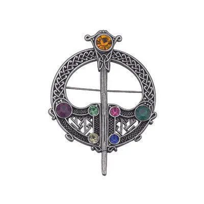 Rhodium Jewel Tone Tara Brooch