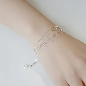 S925 Sterling Silver Sweet Personality Multilayer Thin Bracelet