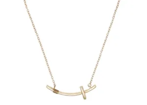 Side Cross Bar Necklace