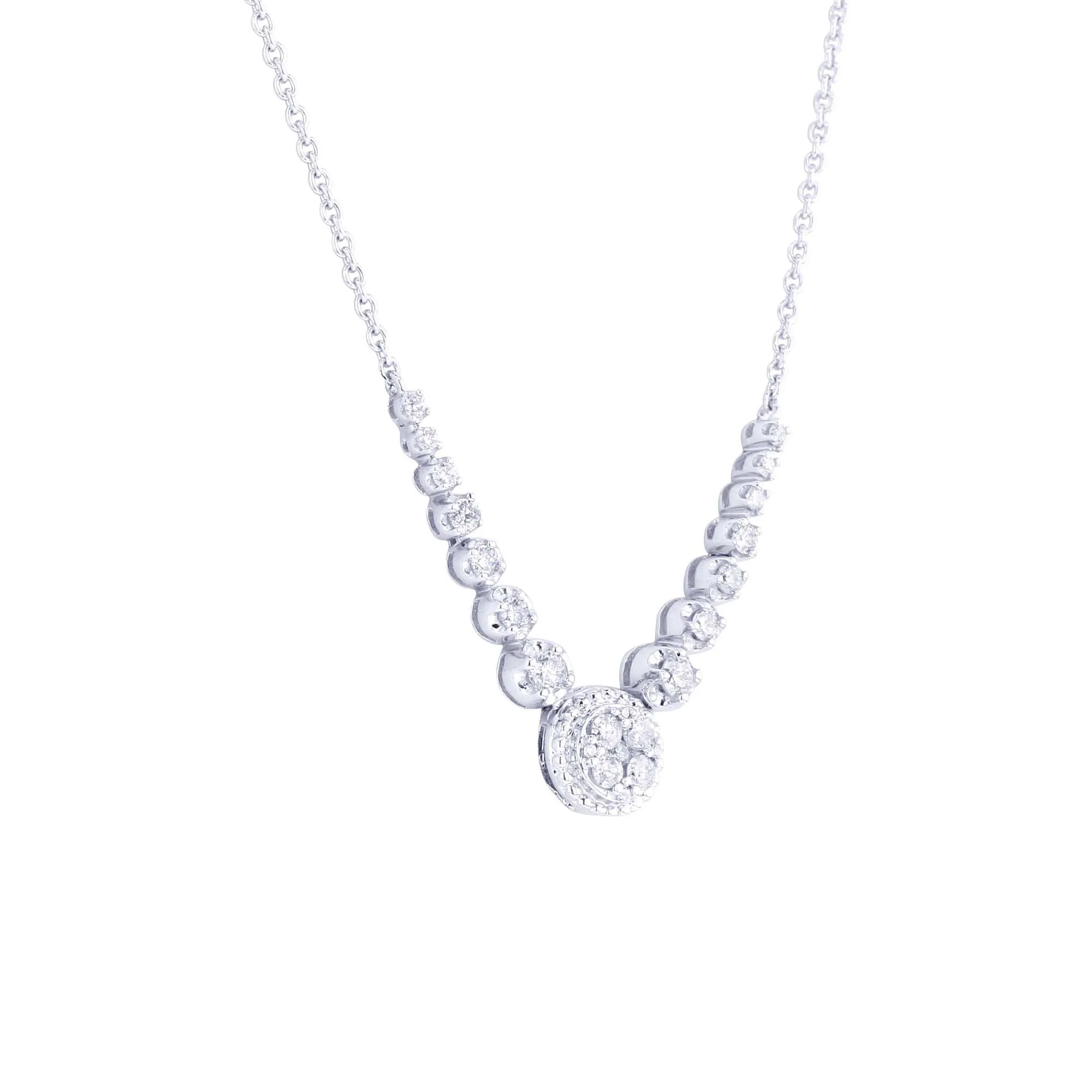 Silver Edwige Diamond Necklace