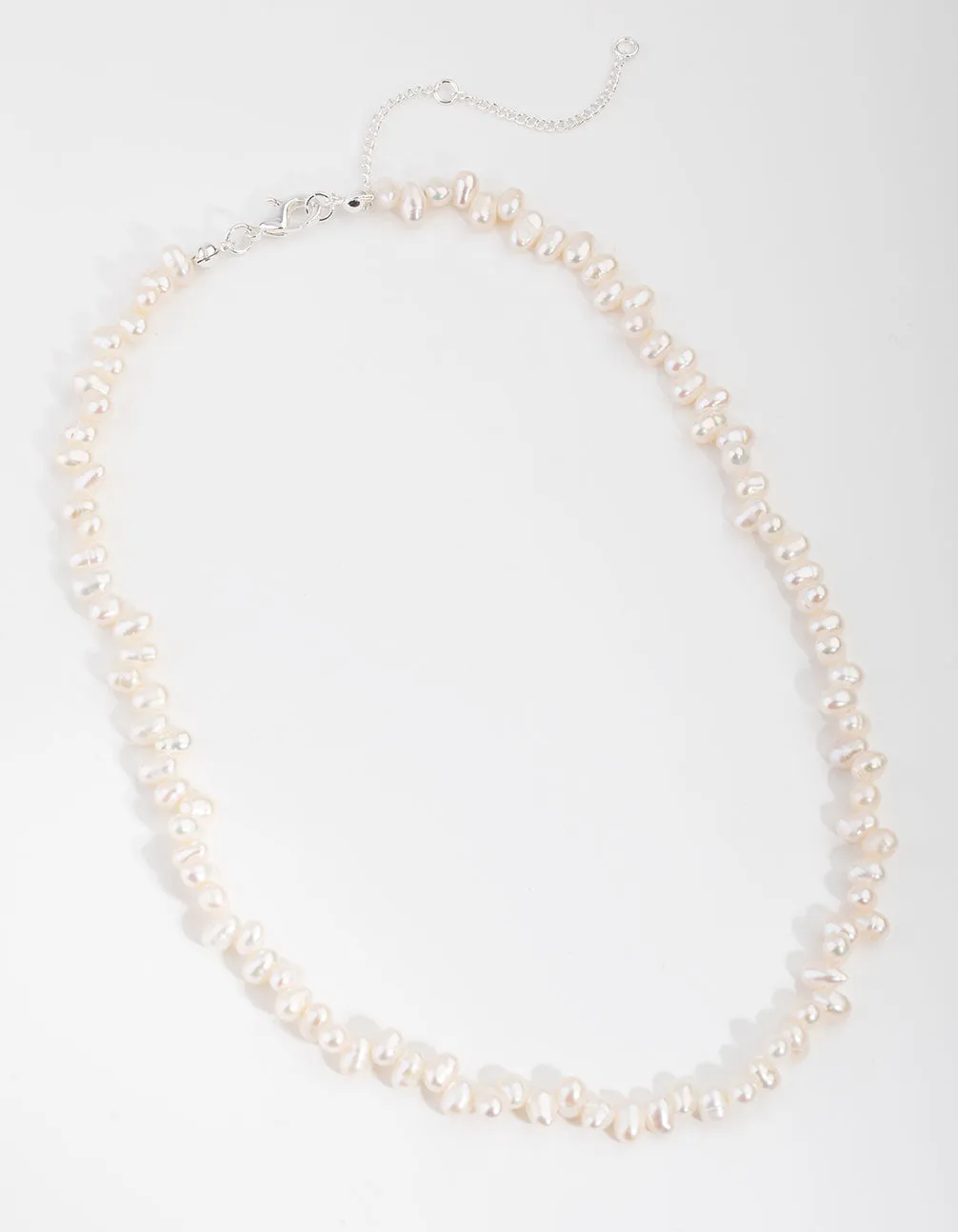 Silver Plated Freshwater Pearl Short Necklace